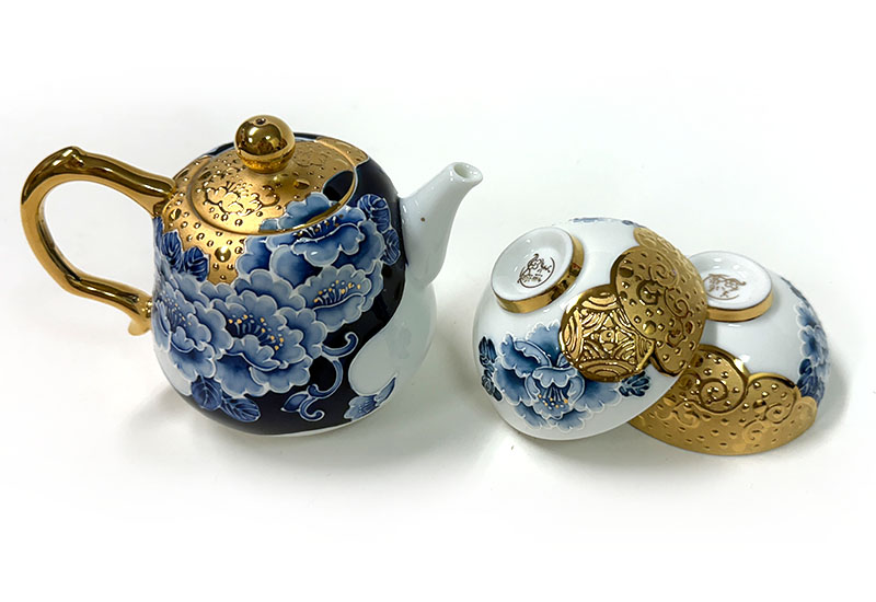 新青花富貴財源福祿壺組